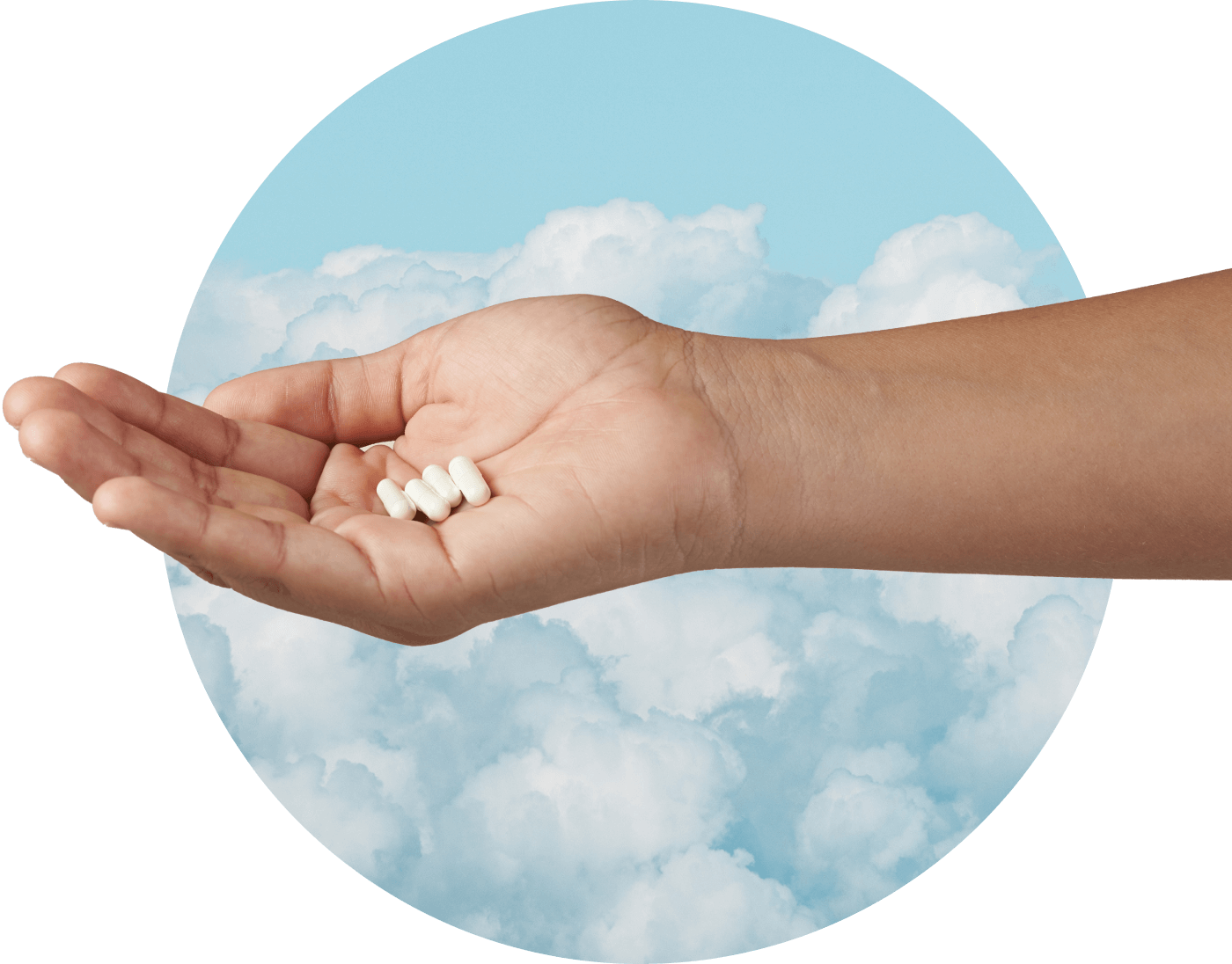 cielo pills with sky background